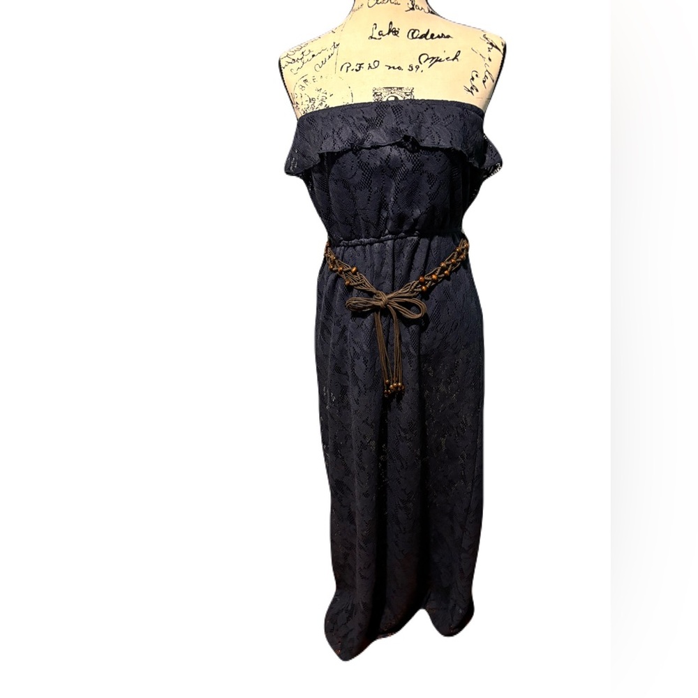 Trixxi dress navy with belt size large